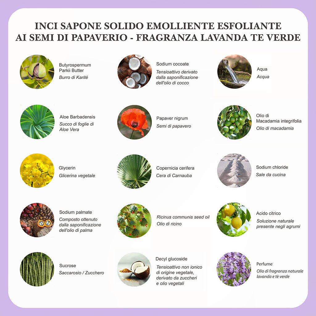 Sapone Solido Naturale - Semi Di Papavero